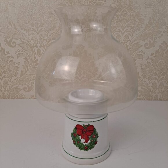 Osram Sylvania Christmas Tealight Votive Candle Holder Glass Lamp Wreath IOB - Picture 1 of 9